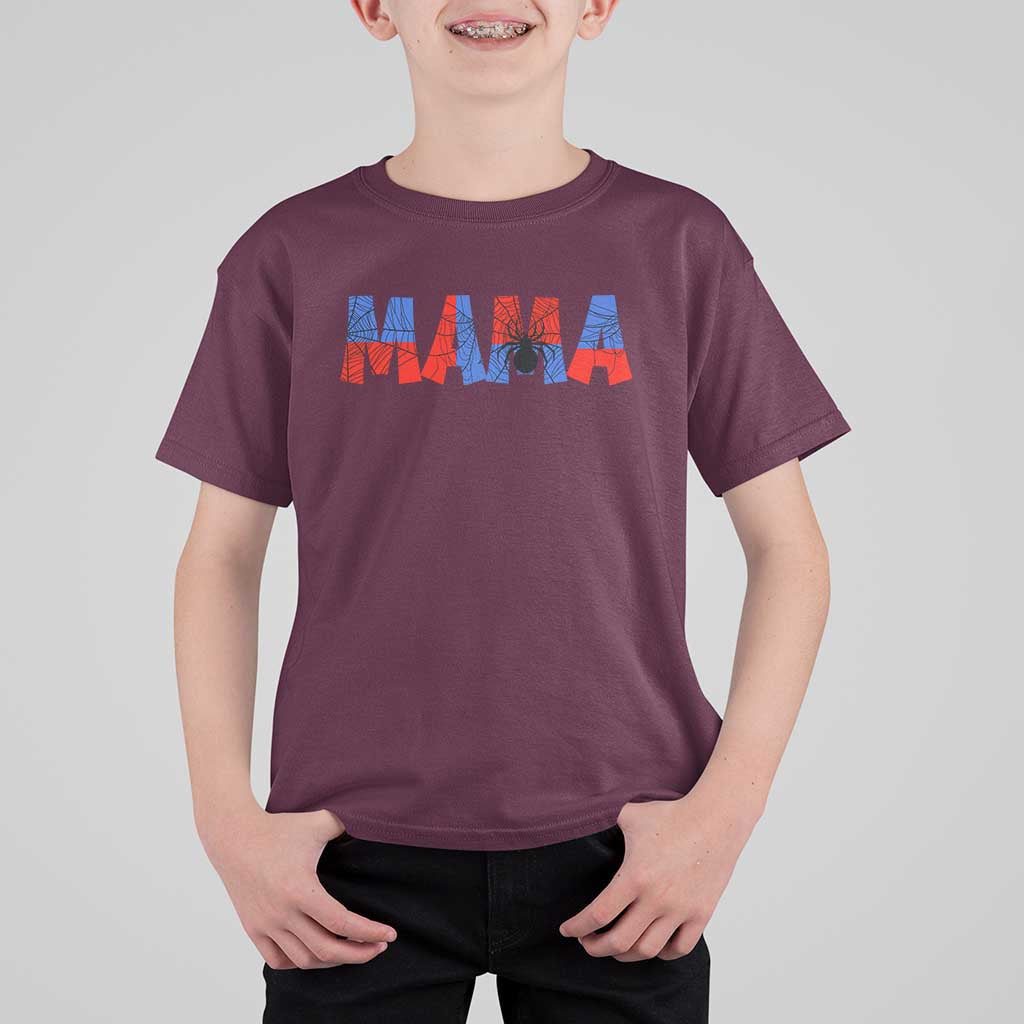 Spooky Mama Spider Web T Shirt For Kid Cute Halloween Mom Gift