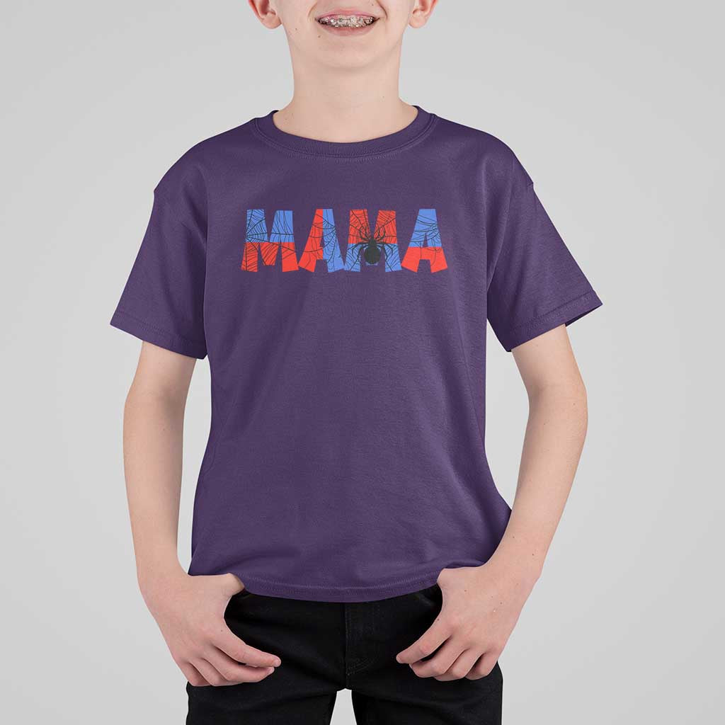 Spooky Mama Spider Web T Shirt For Kid Cute Halloween Mom Gift