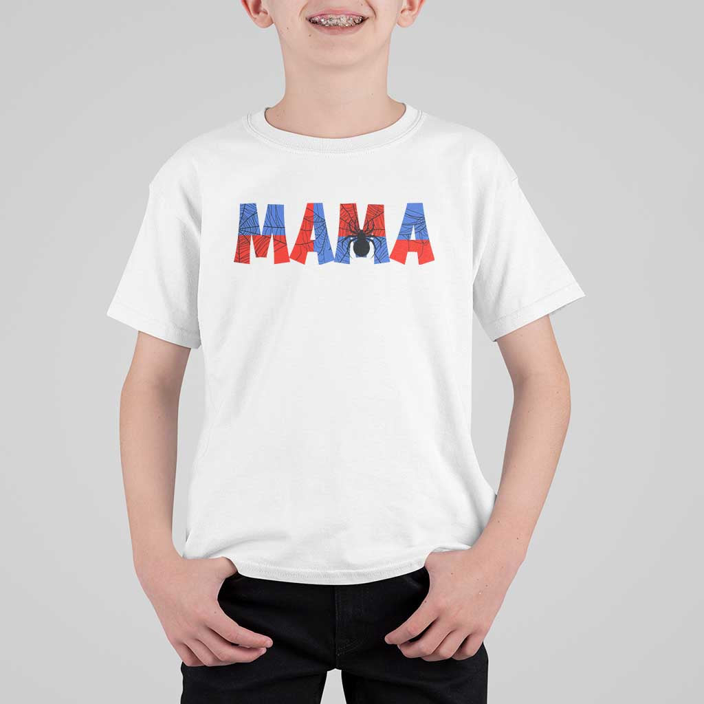 Spooky Mama Spider Web T Shirt For Kid Cute Halloween Mom Gift