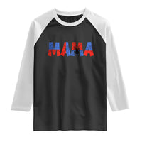 Spooky Mama Spider Web Raglan Shirt Cute Halloween Mom Gift