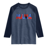 Spooky Mama Spider Web Raglan Shirt Cute Halloween Mom Gift