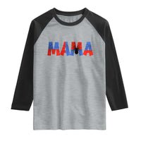 Spooky Mama Spider Web Raglan Shirt Cute Halloween Mom Gift