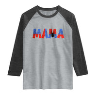 Spooky Mama Spider Web Raglan Shirt Cute Halloween Mom Gift