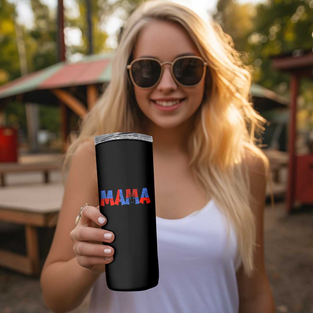 Spooky Mama Spider Web Skinny Tumbler Cute Halloween Mom Gift