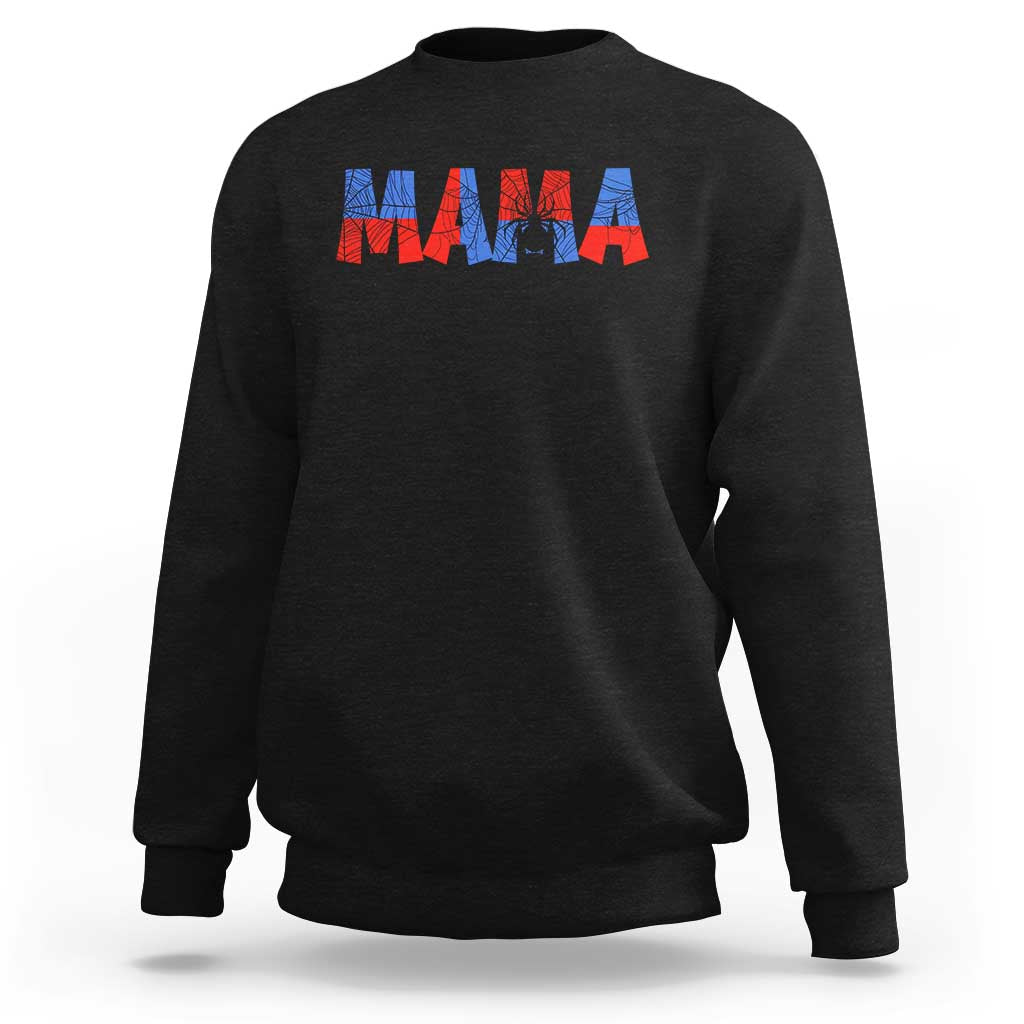 Spooky Mama Spider Web Sweatshirt Cute Halloween Mom Gift