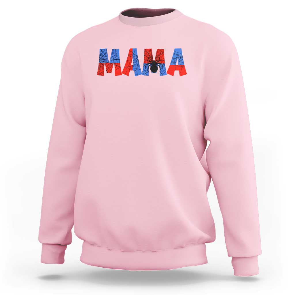 Spooky Mama Spider Web Sweatshirt Cute Halloween Mom Gift