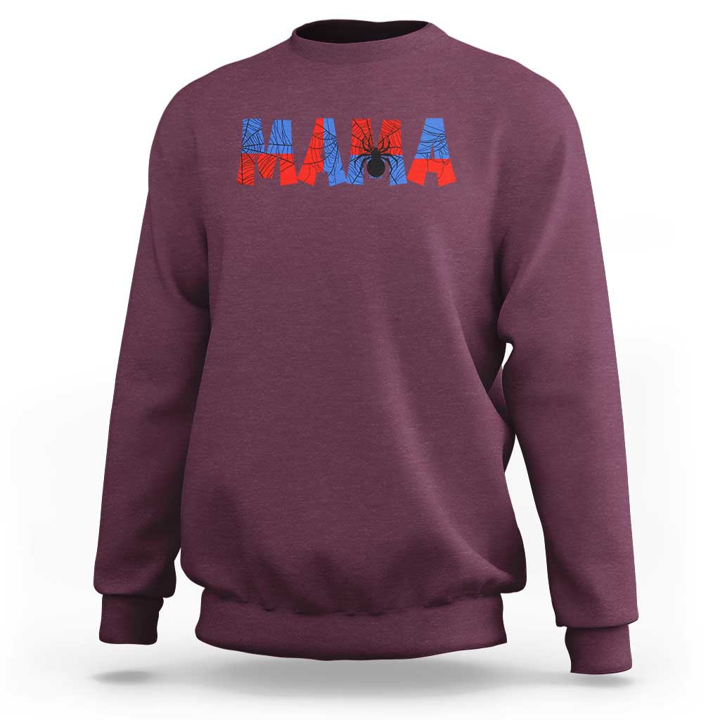 Spooky Mama Spider Web Sweatshirt Cute Halloween Mom Gift