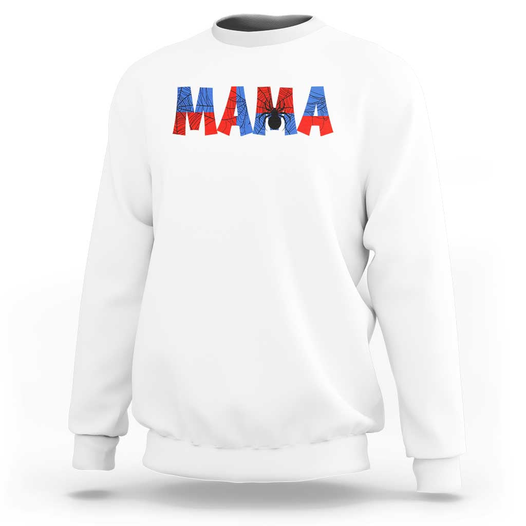 Spooky Mama Spider Web Sweatshirt Cute Halloween Mom Gift