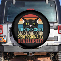 Vintage Black Cat Spare Tire Cover Does This Shirt Make Me Look Professionally Developed