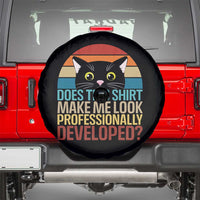 Vintage Black Cat Spare Tire Cover Does This Shirt Make Me Look Professionally Developed