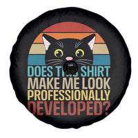 Vintage Black Cat Spare Tire Cover Does This Shirt Make Me Look Professionally Developed