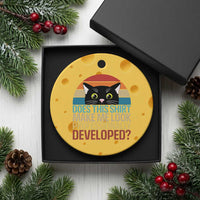 Vintage Black Cat Ceramic Ornament Does This Shirt Make Me Look Professionally Developed