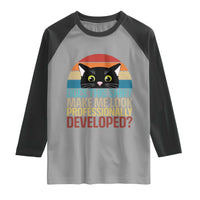 Vintage Black Cat Raglan Shirt Does This Shirt Make Me Look Professionally Developed