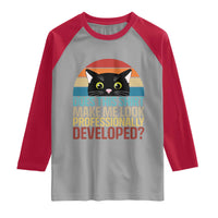 Vintage Black Cat Raglan Shirt Does This Shirt Make Me Look Professionally Developed