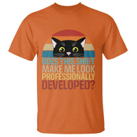Vintage Black Cat T Shirt Does This Shirt Make Me Look Professionally Developed