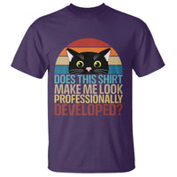 Vintage Black Cat T Shirt Does This Shirt Make Me Look Professionally Developed