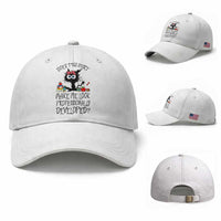 Funny Teacher Black Cat Baseball Cap Does This Shirt Make Me Look Professionally Developed
