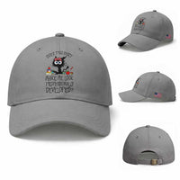 Funny Teacher Black Cat Baseball Cap Does This Shirt Make Me Look Professionally Developed