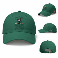 Funny Teacher Black Cat Baseball Cap Does This Shirt Make Me Look Professionally Developed