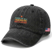 Funny Preschool Teacher Saying Washed Cotton Baseball Cap First Of All Preschoolers Think Im A Delight