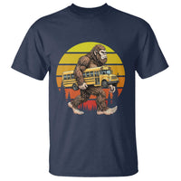 Funny Bigfoot School Bus Lover T Shirt Sasquatch Back To School Vintage Gift