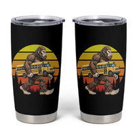 Funny Bigfoot School Bus Lover Tumbler Cup Sasquatch Back To School Vintage Gift