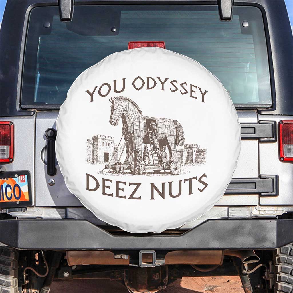 Funny You Odyssey Deez Nuts Trojan Horse Spare Tire Cover Ancient Greek History Meme Humor Gift