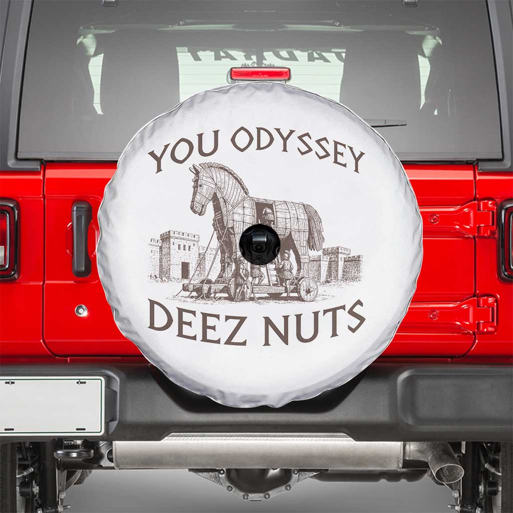Funny You Odyssey Deez Nuts Trojan Horse Spare Tire Cover Ancient Greek History Meme Humor Gift