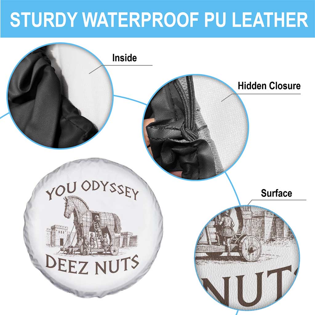 Funny You Odyssey Deez Nuts Trojan Horse Spare Tire Cover Ancient Greek History Meme Humor Gift
