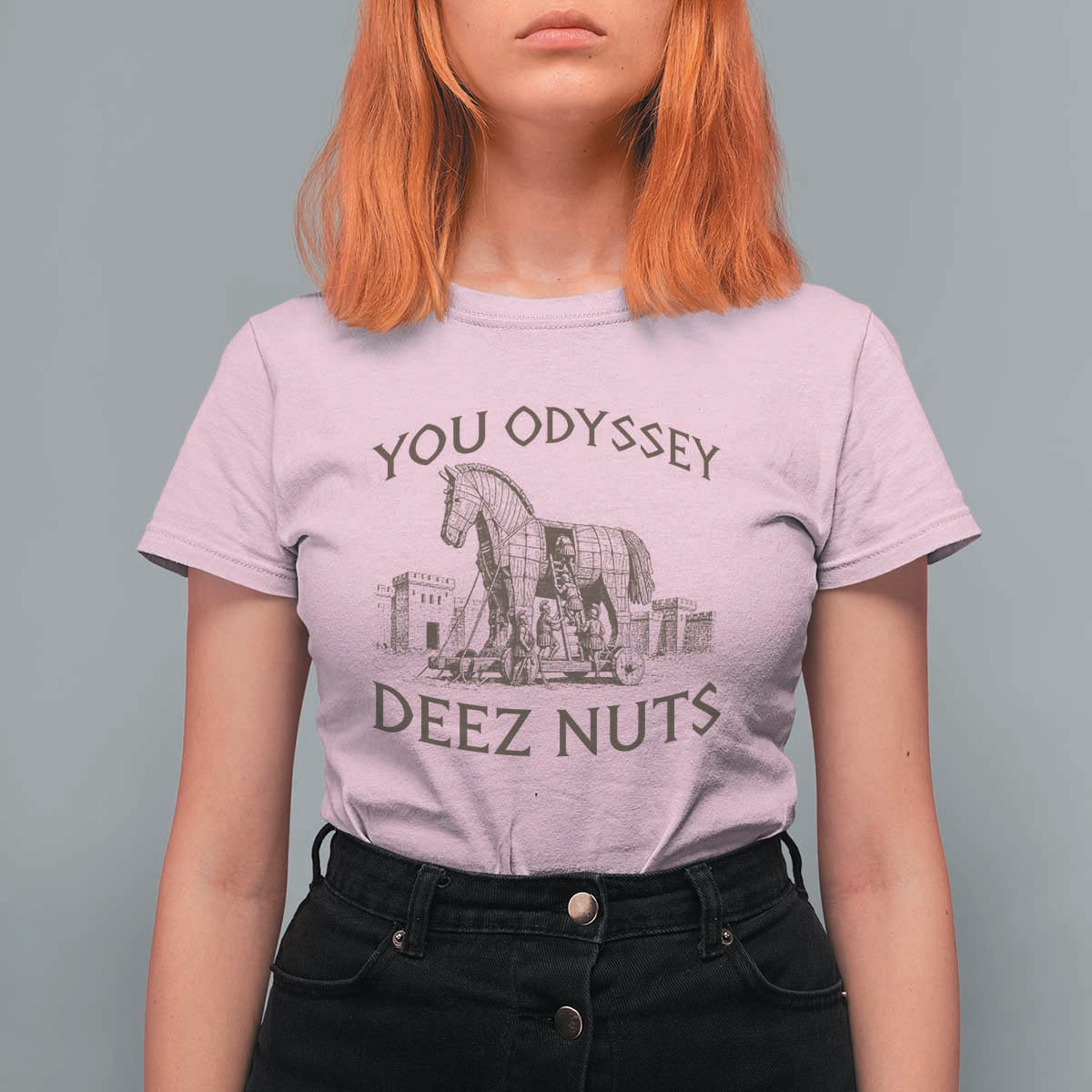 Funny You Odyssey Deez Nuts Trojan Horse T Shirt For Women Ancient Greek History Meme Humor Gift