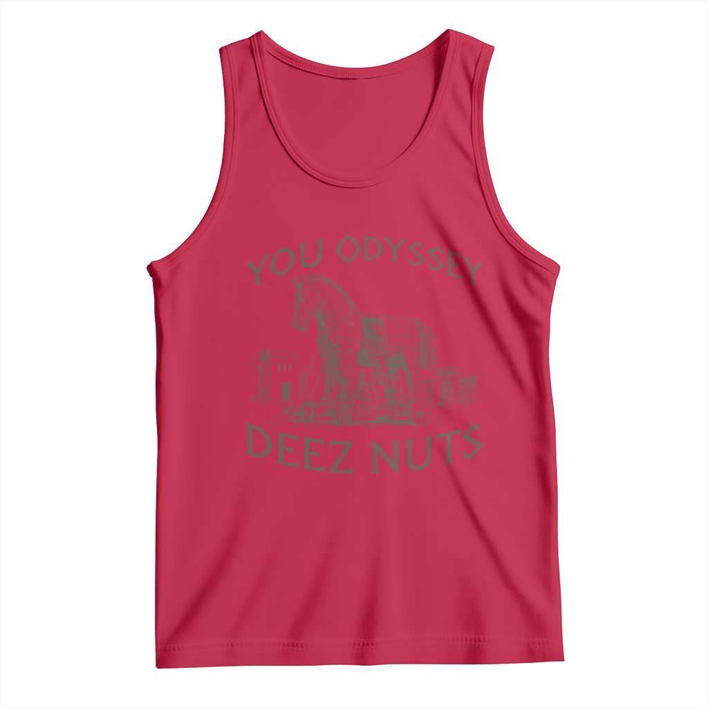 Funny You Odyssey Deez Nuts Trojan Horse Tank Top Ancient Greek History Meme Humor Gift