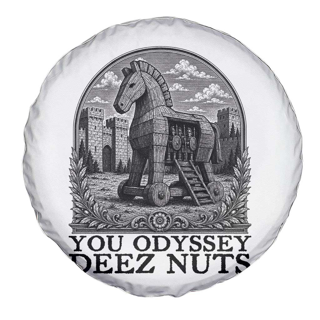 Funny You Odyssey Deez Nuts Trojan Horse Spare Tire Cover Ancient Greek History Gift