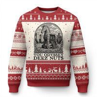 Funny You Odyssey Deez Nuts Trojan Horse Ugly Christmas Sweater Ancient Greek History Gift