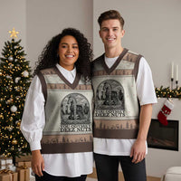 Funny You Odyssey Deez Nuts Trojan Horse V-Neck Knit Sweater Vest Ancient Greek History Gift