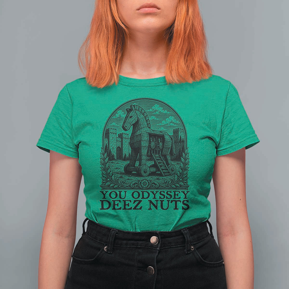 Funny You Odyssey Deez Nuts Trojan Horse T Shirt For Women Ancient Greek History Gift