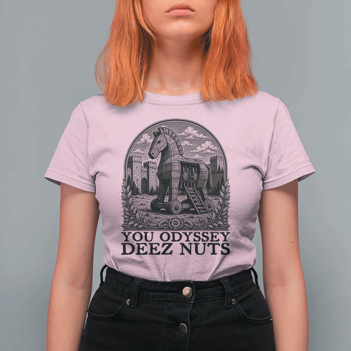 Funny You Odyssey Deez Nuts Trojan Horse T Shirt For Women Ancient Greek History Gift