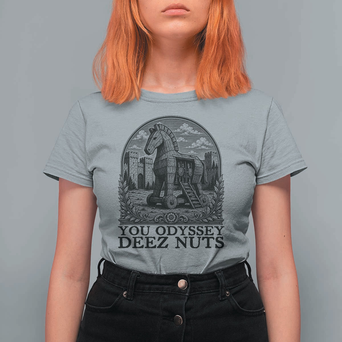 Funny You Odyssey Deez Nuts Trojan Horse T Shirt For Women Ancient Greek History Gift