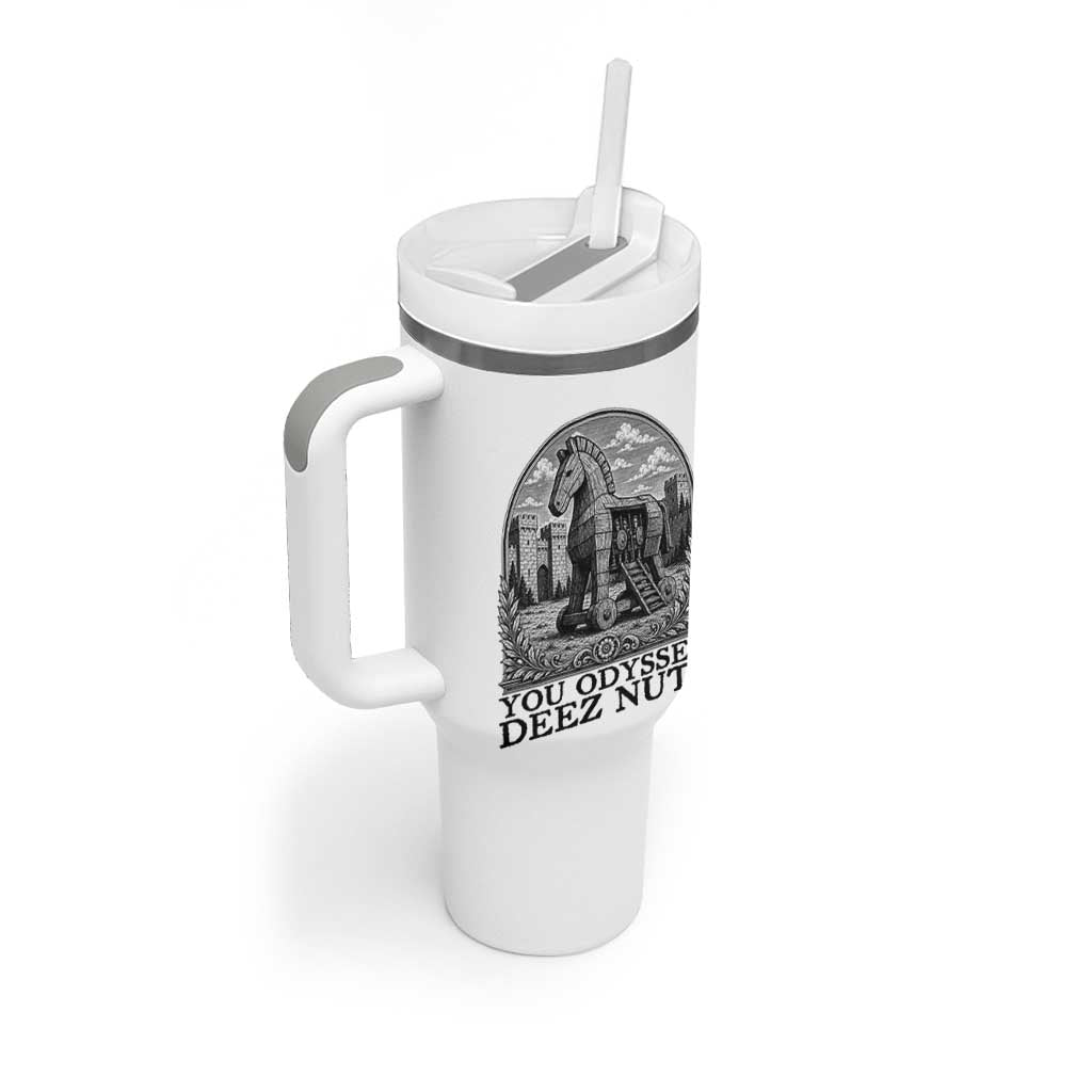 Funny You Odyssey Deez Nuts Trojan Horse Tumbler With Handle Ancient Greek History Gift