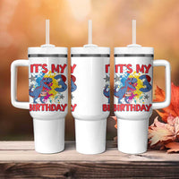 Dino Spider Its My 3rd Birthday Tumbler With Handle Dinosaur Gift For Boys