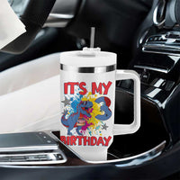 Dino Spider Its My 3rd Birthday Tumbler With Handle Dinosaur Gift For Boys