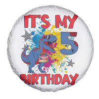 Dino Spider Its My 5th Birthday Spare Tire Cover Dinosaur Gift For Boys