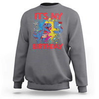 Dino Spider Its My 5th Birthday Sweatshirt Dinosaur Gift For Boys