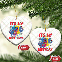 Dino Spider Its My 6th Birthday Ceramic Ornament Dinosaur Gift For Boys