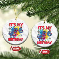 Dino Spider Its My 6th Birthday Ceramic Ornament Dinosaur Gift For Boys