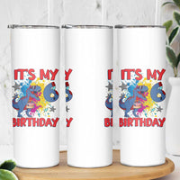 Dino Spider Its My 6th Birthday Skinny Tumbler Dinosaur Gift For Boys