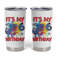 Dino Spider Its My 6th Birthday Tumbler Cup Dinosaur Gift For Boys