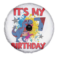 Dino Spider Its My 7th Birthday Spare Tire Cover Dinosaur Gift For Boys