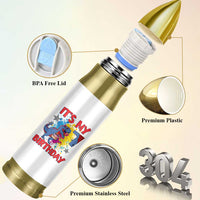 Dino Spider Its My 7th Birthday Bullet Tumbler Dinosaur Gift For Boys