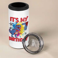Dino Spider Its My 7th Birthday 4 in 1 Can Cooler Tumbler Dinosaur Gift For Boys
