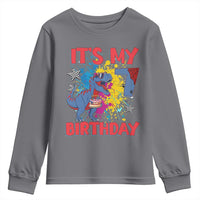 Dino Spider Its My 7th Birthday Youth Sweatshirt Dinosaur Gift For Boys